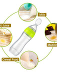 Baby Silicone Squeezing Feeding Bottle