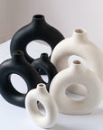 Nordic Circular Hollow Ceramic Vase