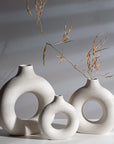 Nordic Circular Hollow Ceramic Vase