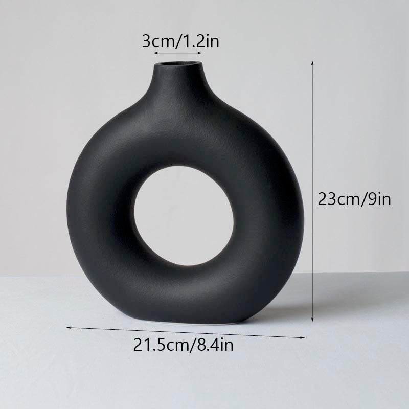 Nordic Circular Hollow Ceramic Vase