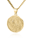 Astrological Sign Coin Pendant Necklace