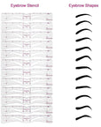 12Pcs/set Reusable Eyebrow Stencils Eye Brow Drawing Guide